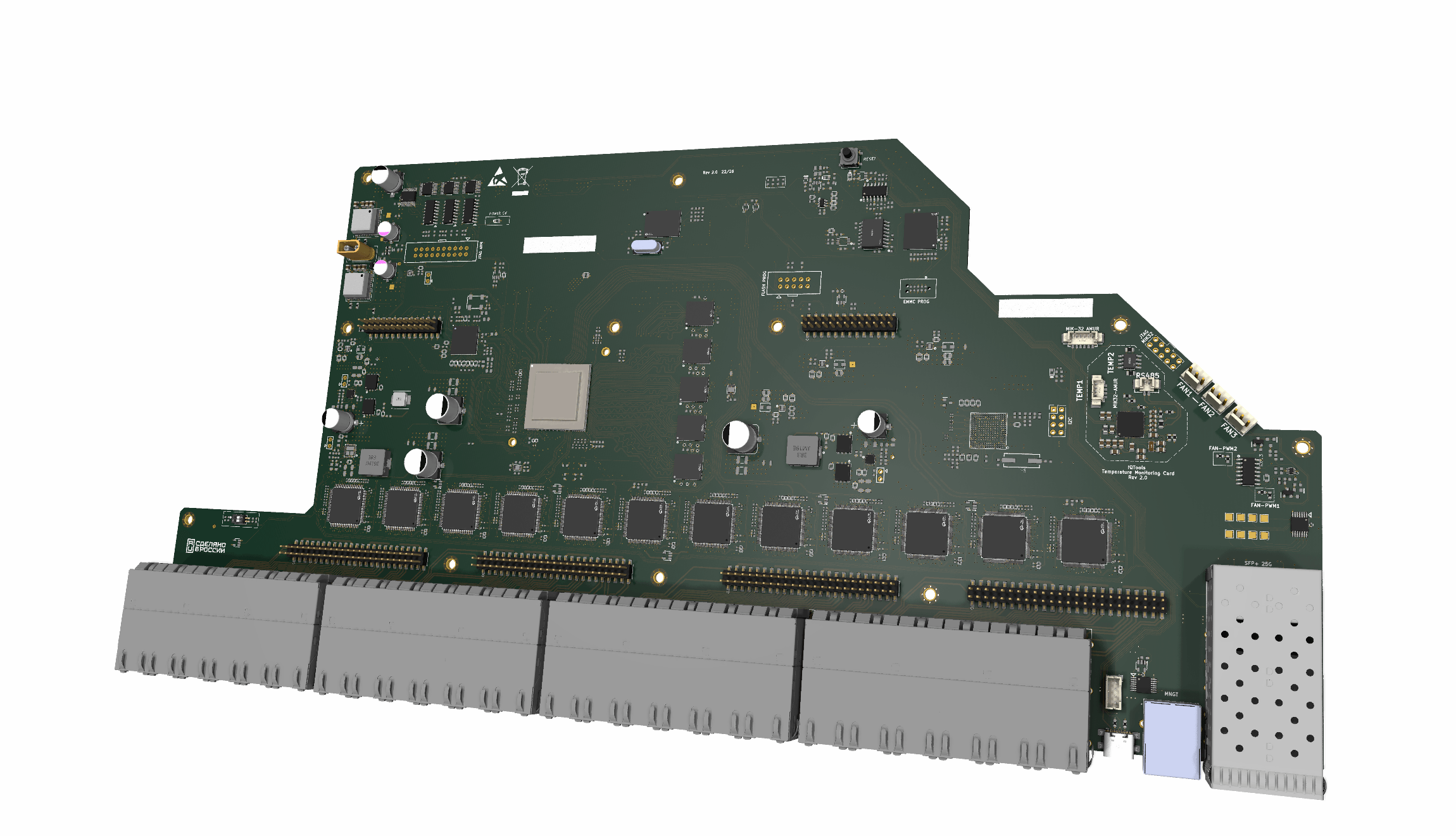 Разработанный Develop33 промышленный Ethernet-коммутатор на Microchip VSC7558